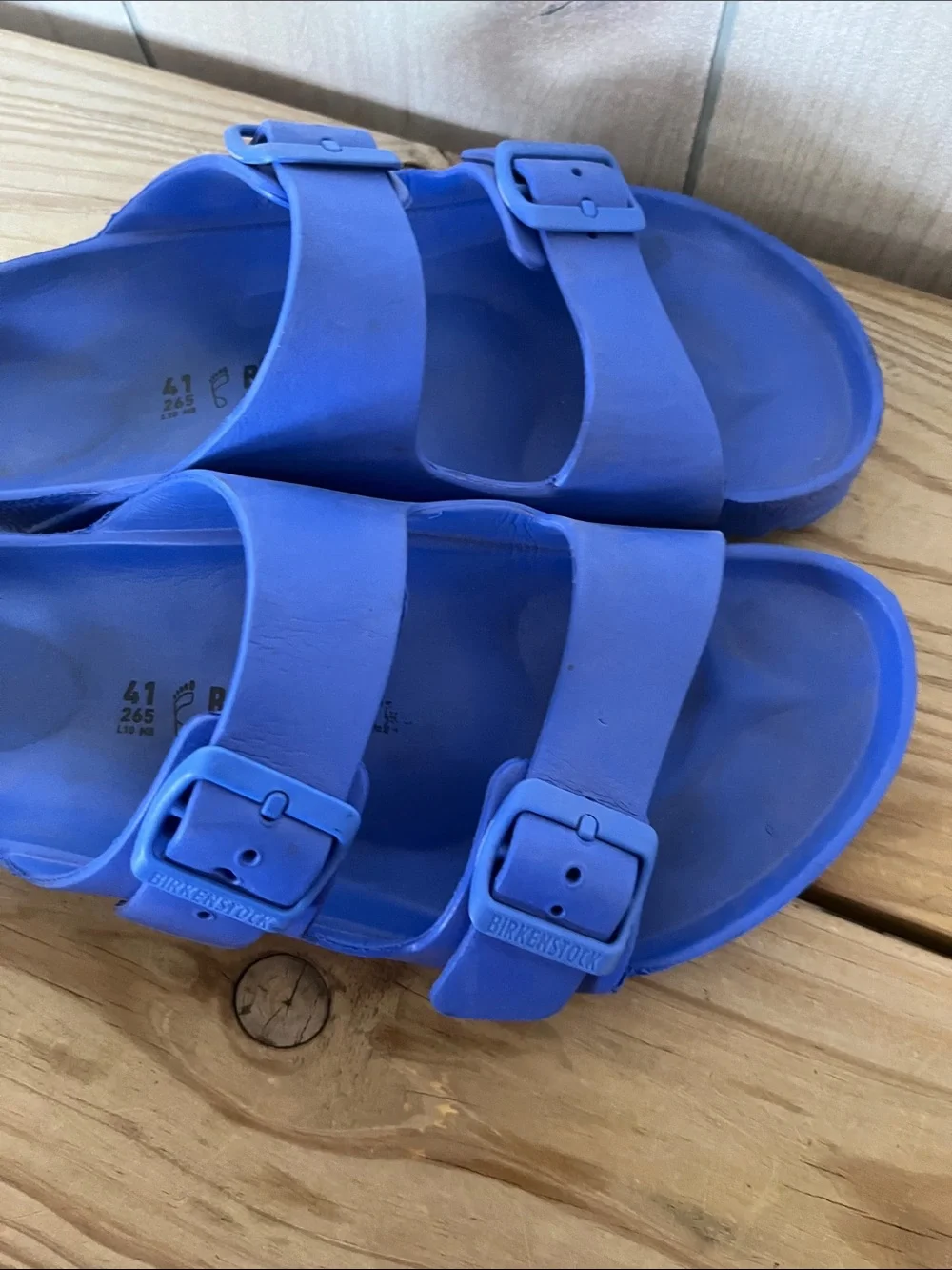 Birkenstock Kids Royal Blue Two-Buckle Slides
